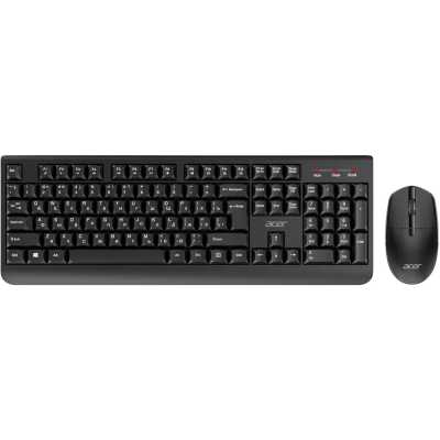 Комплект клавиатура+мышь Acer OCC401 беспроводной, USB, 1600 DPI, чёрный