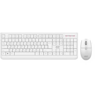 Клавиатура + мышь Acer OCC401 клав:белый мышь:белый USB беспроводная Multimedia (ZL.ACCCC.017)