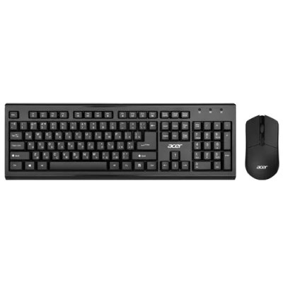 Комплект клавиатура+мышь Acer OKR120 беспроводной, USB, 1600 DPI, чёрный