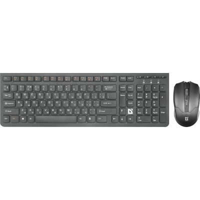 Клавиатура + мышь Defender Columbia C-775 клав:черный мышь:черный USB беспроводная slim Multimedia (