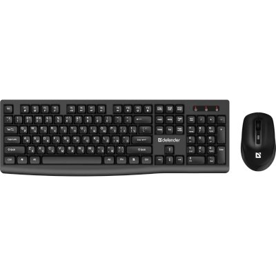 Комплект клавиатура+мышь Defender C-972 беспроводной, USB, 1600 DPI, черный