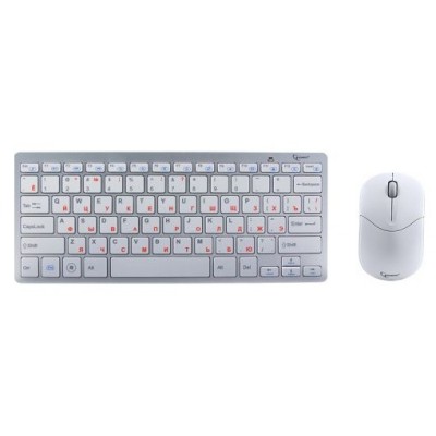 Комплект клавиатура+мышь Gembird KBS-7001-RU беспроводной, USB, 1600 DPI, белый