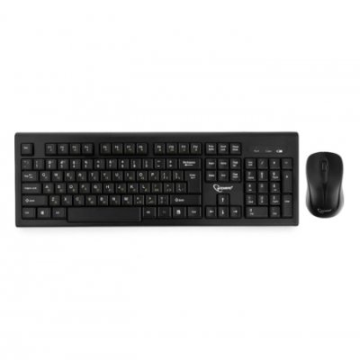Комплект клавиатура+мышь Gembird KBS-8002 беспроводной, USB, 1000 DPI, чёрный
