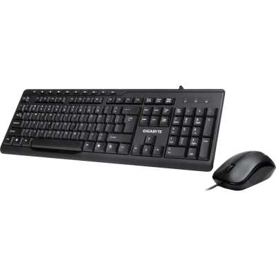Комплект клавиатура+мышь Gigabyte GK-KM6300 проводной, USB, 1000 DPI, чёрный