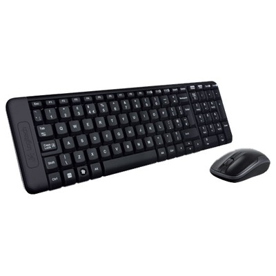 Комплект клавиатура+мышь Logitech MK220 беспроводной, USB, 1000 DPI, чёрный