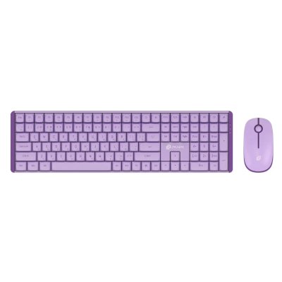 Клавиатура + мышь Оклик S315W клав:сиреневый мышь:сиреневый USB беспроводная Multimedia (1978643)