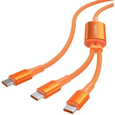 Кабель-разветвитель Vention USB 2.0 CM/USB-CM x 2 -1.3м 5A 140W Оранжевый