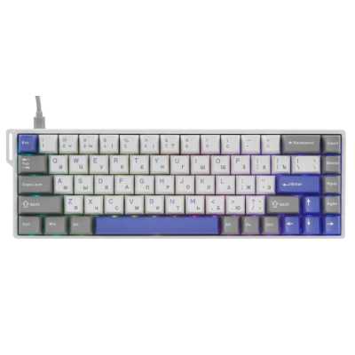 Игровая клавиатура/ Механическая клавиатура AULA WIN68HE MAX Бело-серо-синий магнитные свитчи