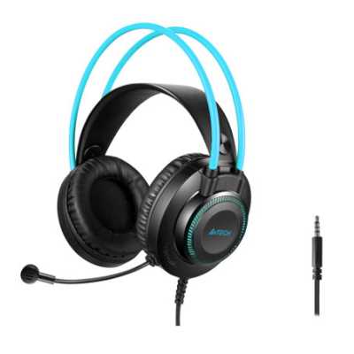 Гарнитура A4Tech Fstyler FH200i серый-синий, проводная, 3.5 мм