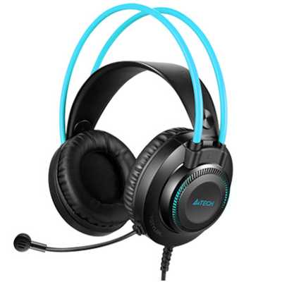 Гарнитура A4Tech Fstyler FH200U серый/синий, проводная