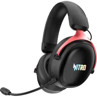 Гарнитура Acer OHR401 чёрный, беспроводная + проводная, USB/Bluetooth/mini jack 3.5 мм, до 55 ч, подсветка