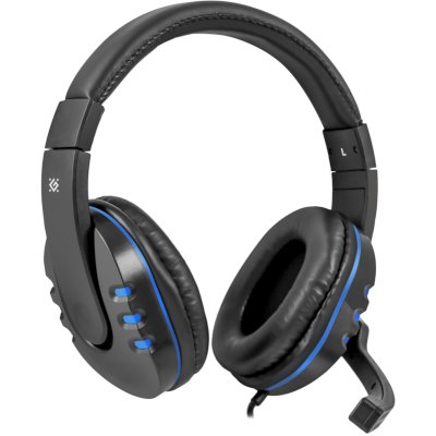 Defender Игровая гарнитура Warhead G-160 черный+синий, кабель 2,5 м.
