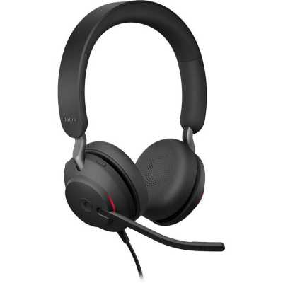 Наушники с микрофоном Jabra Evolve2 40 SE USB-C/A черный 1.5м накладные USB оголовье (24189-999-799)