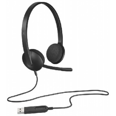 Гарнитура Logitech H340 чёрный, проводная, USB