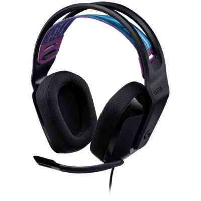 Logitech Гарнитура игровая G335, для компьютера и игровых консолей, шумоподавление, 1x3.5 мм, кабель 2 м, чёрный.