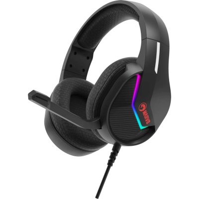 Гарнитура Marvo H8618 Tactic 40 чёрный, проводная, USB, микрофон с шумоподавлением, RGB-подсветка