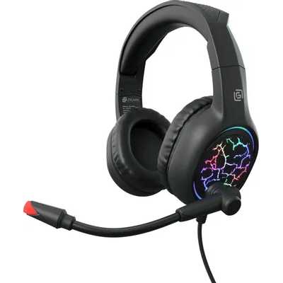 Гарнитура Oklick HS-L930G чёрный/синий, проводная, USB, подсветка