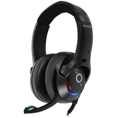Гарнитура QUMO Olympus чёрный, проводная, USB, подсветка