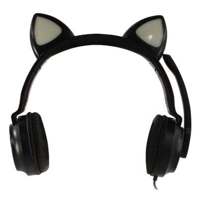 Гарнитура QUMO Game Cat чёрный, проводная, USB, подсветка