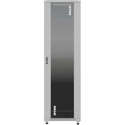 Шкаф серверный NTSS Премиум (NTSS-R22U6060GS) напольный 22U 600x600 мм пер. дв. стекл. металл 900 кг серый IP20 сталь