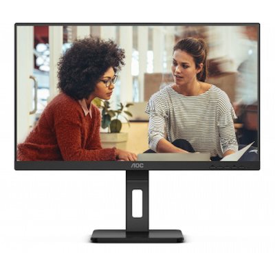 Монитор 24" AOC 24E3QAF, IPS 1920x1080, 75 Гц, 4 мс, 16:9, 300 кд/м², 1xHDMI, 1xDP, 1xVGA, 2xUSB-A 3.2, 2x3 Вт, черный