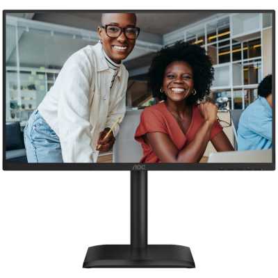 Монитор 23.8" AOC 24E4U IPS 1920x1080, 120 Гц, 4 мс, 16:9, 300 кд/м², HDMI 1.4, DP 1.2, VGA, USB-C, USB Hub (5x USB 3.2, вкл. USB-B), 3.5 Jack, динамики (2x2 Вт), HDR10, Adaptive-Sync, черный