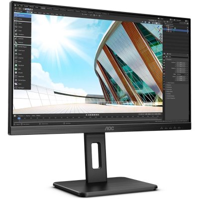 Монитор 23.8" AOC 24P2Q IPS 1920x1080, 75 Гц, 4 мс, 16:9, 250 кд/м2, 1xHDMI, 1xDP, 1x3.5 мм, черный