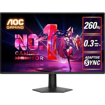 Монитор 27" AOC 27G50Z Fast IPS, 1920x1080, 260Hz, 1ms, 300сd/m, 3000:1 2xHDMI(2.0), DP(1.4), Vesa 100, Black
