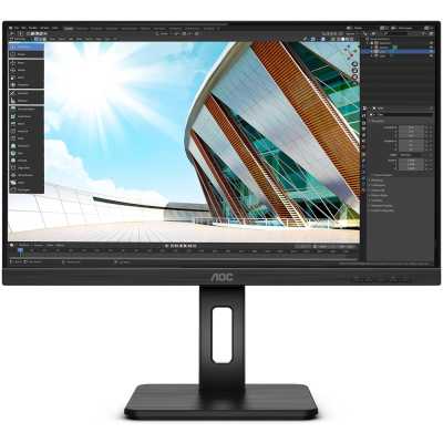 Монитор 27" AOC 27P2Q IPS 1920x1080, 75 Гц, 4 мс, 16:9, 250 кд/м2, 1хDVI, 1хDP, 1xHDMI, 1xVGA, 1x3.5 мм, черный