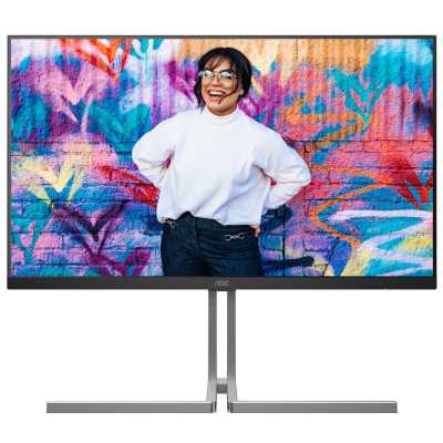 Монитор 31.5" AOC U32U3CV IPS 3840x2160, 60 Гц, 4 мс, 16:9, 400 кд/м², 2xHDMI 2.0, DP 1.4, USB-C, 3.5 Jack, USB Hub (4x USB 3.2), динамики (2x3 Вт), HDR10, Adaptive-Sync, черный