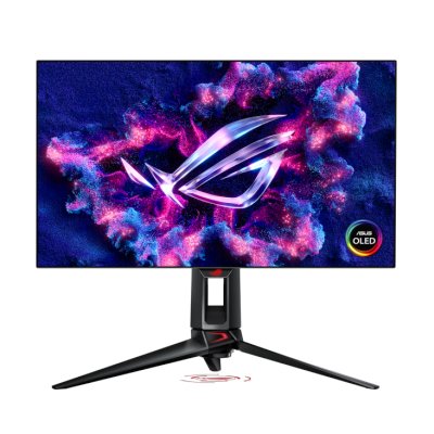 Монитор 26" ASUS ROG Swift PG27AQDP OLED, 2560x1440, 480 Гц, 0.03 мс, 450 кд/м², 16:9, 2xHDMI 2.1, 1xDP 1.4, 2xUSB 3.0, 1x3.5мм, черный