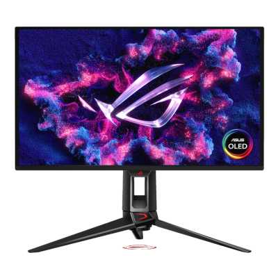 Монитор Asus 26.5" ROG Swift PG27UCDM черный QD OLED LED 16:9 HDMI полуматовая HAS Piv 450cd 178гр/178гр 3840x2160 240Hz DP Quad 4K (2160p) USB 7.62кг
