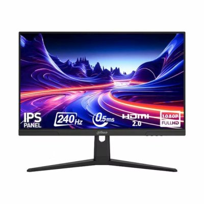 Монитор 24.5" Dahua DHI-LM25-E241B IPS 1920x1080, 240 Гц, 1 мс, 16:9, 350 кд/м², HDMI 2.0, DP 1.4, 3.5 Jack, HDR10, черный