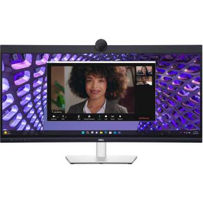 Монитор 34" Dell P3424WEB IPS 3440x1440, 60 Гц, 5 мс, 21:9, 300 кд/м2, 1xHDMI, 1хDP, 2хUSB-C, RJ-45, 1x3.5 мм, черный/серебристый