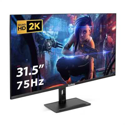 Монитор 31.5" ExeGate SmartView ES3207TA IPS 2560x1440, 75 Гц, 1 мс, 16:9, 300 кд/м², HDMI 2.0, DP, 3.5 Jack, динамики (2x3 Вт), HDR10, FreeSync, черный