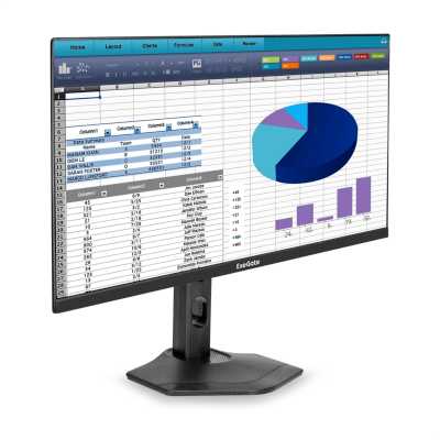 Монитор 23.8" ExeGate ProSmart EH2400C (IPS LED Grade A+, FHD, 1920x1080@100Гц, 16:9, 250cd/m2, 1000:1, 178°/178°, 3-5ms, audio-out, Speakers, D-Sub, HDMI, DisplayPort, кабель HDMI 1,5м, VESA, регулировка высоты (HAS), регулировка наклона (tilt), поворот