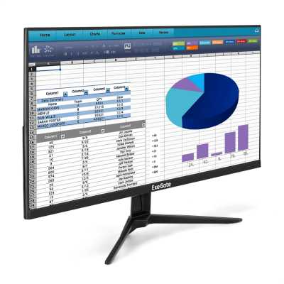 Монитор с аудио 27" 100 Гц ExeGate SuperView EH2700CA (IPS LED Grade A+, FHD, 1920x1080@100Гц, 16:9, 250cd/m2, 1300:1, 178°/178°, 3-5ms, Speakers, D-Sub, HDMI, DisplayPort, audio-out, Flicker-free, FreeSync, Low Blue Light, кабель HDMI 1.5м, VESA, регулир