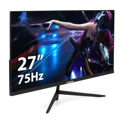 Монитор 27" ExeGate EZ2707TA ProSmart IPS 1920x1080, 75 Гц, 5 мс, 16:9, 250 кд/м², 1xHDMI, 1xVGA, 1xDP, 3.5 мм, черный