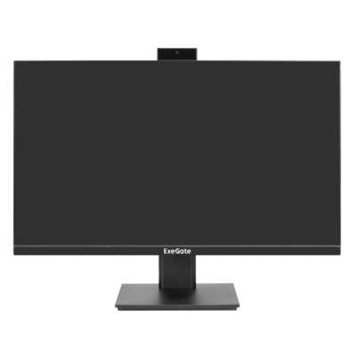 Монитор 27" ExeGate SuperView EA2700C IPS 2560x1440, 75 Гц, 5 мс, 16:9, 250 кд/м², HDMI 1.4, DP, 3.5 Jack, USB Hub, веб-камера (2 Мп), FreeSync, черный