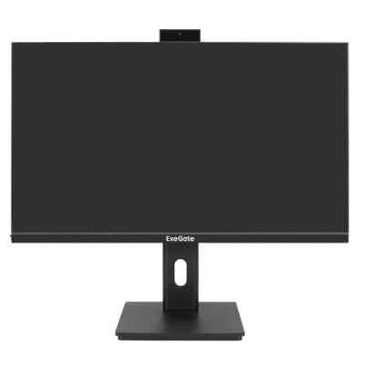Монитор 27" ExeGate SuperView EA2707CA IPS 2560x1440, 75 Гц, 5 мс, 16:9, 250 кд/м², HDMI 2.0, DP, 3.5 Jack, USB Hub, динамики (2x2 Вт), веб-камера (2 Мп), FreeSync, черный
