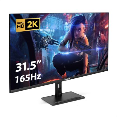 Монитор 31.5" ExeGate Combat EG3207TA IPS 2560x1440, 165 Гц, 1 мс, 16:9, 300 кд/м², 2xHDMI 2.0, DP, USB, 3.5 Jack, динамики (2x3 Вт), HDR10, FreeSync, черный