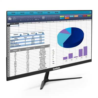 Монитор 21.5" 100 Гц ExeGate ProSmart ER2207 (VA LED Grade A+, FHD, 1920x1080@100Гц, 16:9, 250cd/m2, 3000:1, 178°/178°, 5ms, D-Sub, HDMI, Flicker-free, Low Blue Light, кабель HDMI 1.5м, VESA, регулировка наклона (tilt), черный)