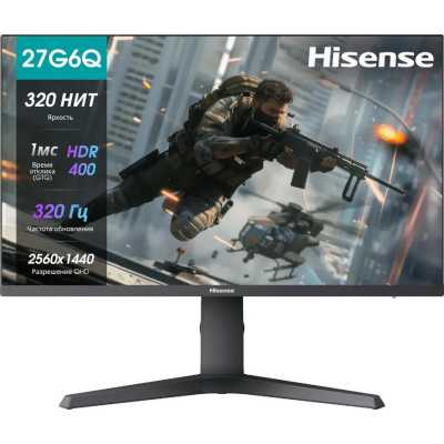 Монитор  27"  Hisense27G6Q PRO, 2560x1440, 16:9, IPS, 1ms, 320cd, 320Hz, HDMI, DP