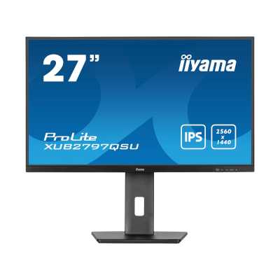 Монитор Iiyama 27" ProLite XUB2797QSU-B2 черный IPS LED 1ms 16:9 HDMI M/M матовая HAS Piv 1300:1 300cd 178гр/178гр 2560x1440 100Hz DP QHD USB 5.7кг