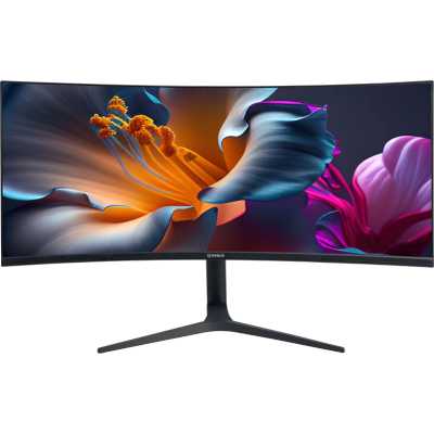 Монитор 38" IRBIS NobleView IPS 3840x1600, 75 Гц, 3 мс, 21:9, 300 кд/м², 1xHDMI, 1xDP, 1xUSB-C(65W), 2xUSB-A, 1xUSB-B, черный