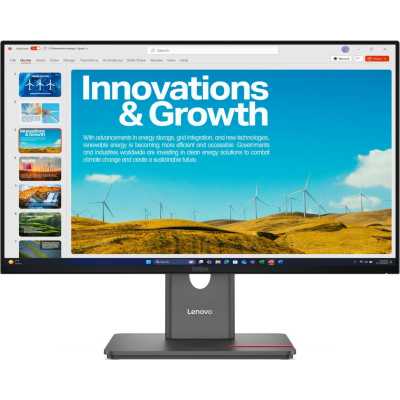Монитор 23.8" Lenovo P24QD-40 IPS 2560x1440, 120 Гц, 4 мс, 16:9, 300 кд/м², HDMI 2.1, DP 1.4, DP-out, USB-C (140 Вт), USB Hub (4x USB 3.2, 1x USB-C), RJ-45, черный