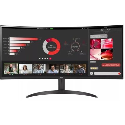 Монитор 34" LG UltraWide 34WR50QK-B VA 3440x1440, 100 Гц, 5 мс, 21:9, 300 кд/м², 2xHDMI, 1xDP, черный