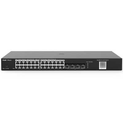 Коммутатор Ruijie Reyee RG-NBS3100-24GT4SFP-P-V2, 24×1 Гбит/с PoE + 4×1 Гбит/с SFP Uplink, управляемый