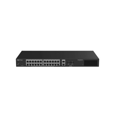 Коммутатор Ruijie Reyee RG-ES228GS-LP, 24×1 Гбит/с PoE + 2×1 Гбит/с + 2×1 Гбит/с SFP Uplink, настраиваемый