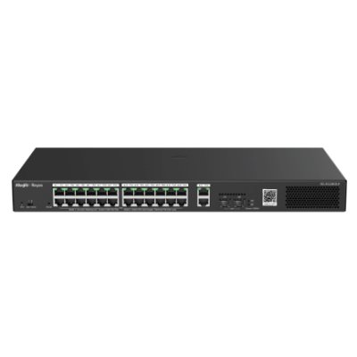 Коммутатор Ruijie Reyee RG-ES228GS-P, 24×1 Гбит/с PoE + 2×1 Гбит/с + 2×1 Гбит/с SFP Uplink, настраиваемый